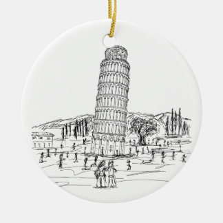 lehnender Turm von Pisa Keramik Ornament