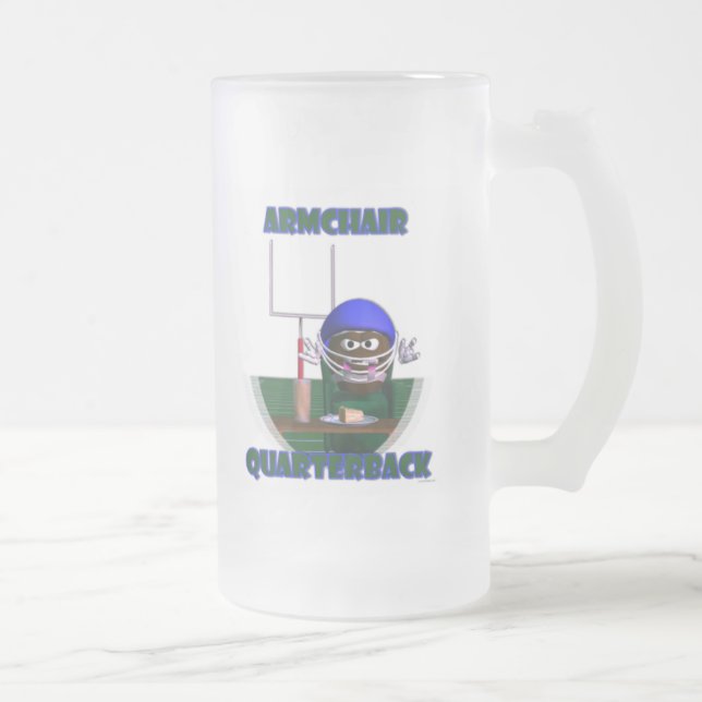 Lehnsessel-Quarterback-Tasse Mattglas Bierglas (Rechts)