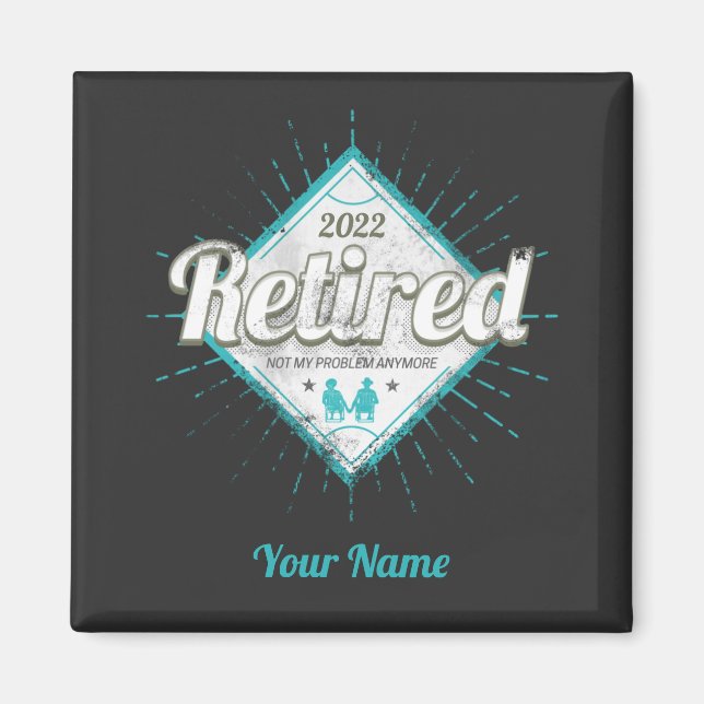 Lehnt nicht mein Problem noch Vintager Rentner Magnet (Vorne)