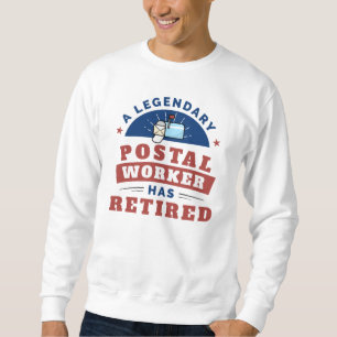 Lehnte Post Office Worker Moderne Typografie Sweatshirt