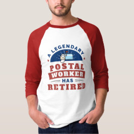 Lehnte Post Office Worker Moderne Typografie T-Shirt