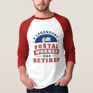 Lehnte Post Office Worker Moderne Typografie T-Shirt