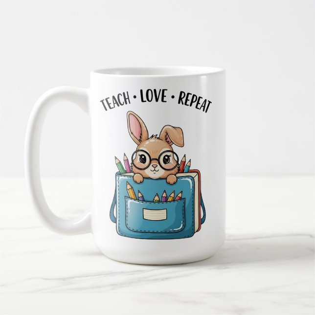 Lehr Liebe Wiederholen Schule Kaffeetasse (Links)