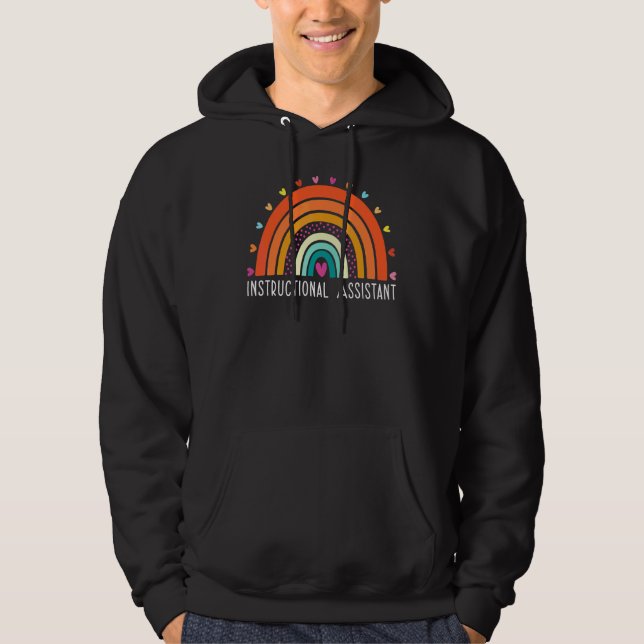 Lehrassistent Boho-Regenbogen-Abschlussdankeschön Hoodie (Vorderseite)