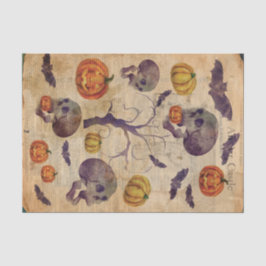 Lehrbuch Halloween Paper Skulls Fleets Seidenpapier
