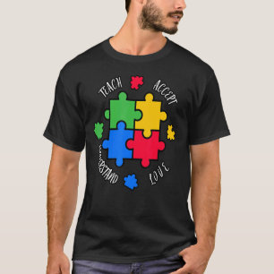 Lehre Accept Liebe verstehen April Autismus Awaren T-Shirt