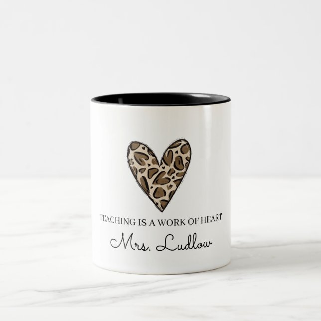 Lehre Arbeit des maßgeschneiderten Lehrers Wertsch Zweifarbige Tasse (Mittel)