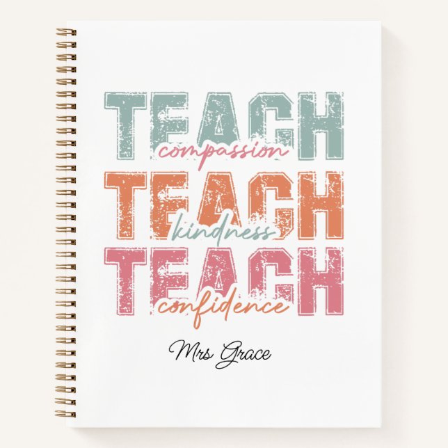 Lehre Barmherzigkeit, Personalisierte Lehrerin Notizbuch (Vorderseite)