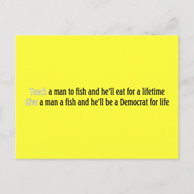 Lehre einem Mann beim Fischen Postkarte (Vorderseite)