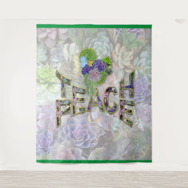 Lehre Frieden auf der ganzen Welt Wandteppich