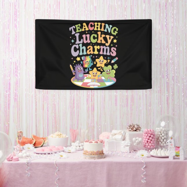 Lehre glückliche Charms Lehrer St Patricks Tag Banner (Party)