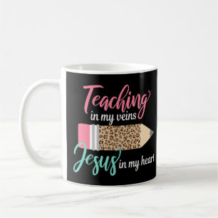 Lehre in meinen Adern Jesus in meinem Herzen Chris Kaffeetasse