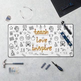 Lehre Inspirierend Liebe: Personalisiert Modernes  Schreibtischunterlage