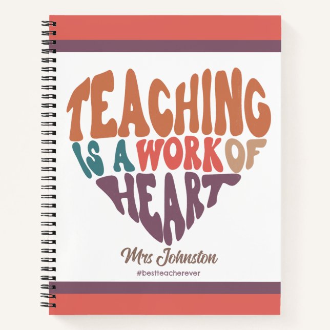 Lehre ist ein Geschenk für den besten Lehrer des H Notizbuch (Vorderseite)