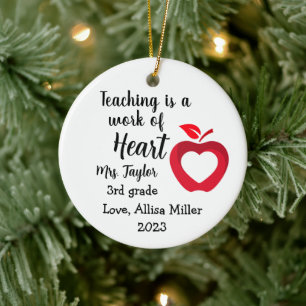 "Lehre ist ein Werk des Herzens" Weihnachtsschmuck