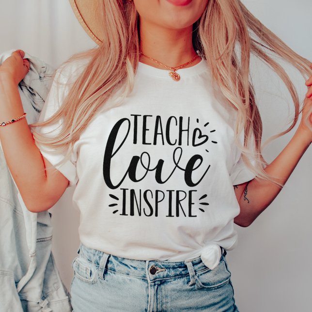 Lehre, Liebe, Inspirier | Lehrer T-Shirt (Von Creator hochgeladen)