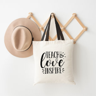 Lehre, Liebe, Inspirier Lehrer Tragetasche