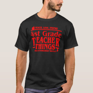 Lehre Liebe Inspiriere 4. Klasse Lehrer Dinge T-Sh T-Shirt