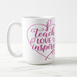Lehre Liebe Inspiriere Skriptdesign Kaffeetasse