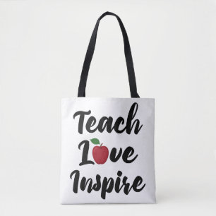 Lehre Liebe Inspirieren Apple-Schul-Lehrer-Zitat