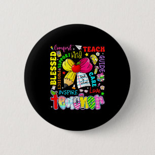 Lehre Liebe Inspirieren Lehrer Kinder Bleistift Bo Button