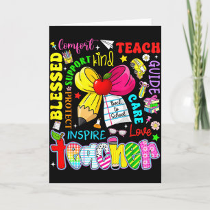 Lehre Liebe Inspirieren Lehrer Kinder Bleistift Sc Karte