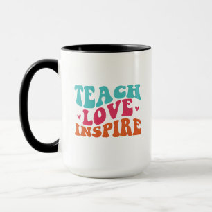 Lehre Liebe Inspirieren Wordart Tasse