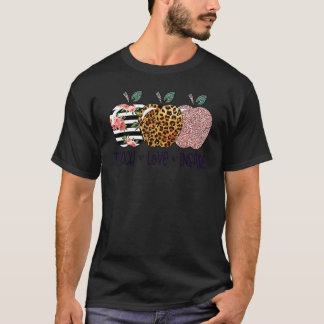 Lehre Liebe Inspirierte Leopardenlehrer zurück in  T-Shirt