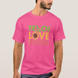 Lehre Liebe Inspirierte Mathematiklehrer Sonnenblu T-Shirt