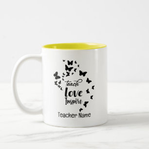 Lehre Liebe Inspirierte Niedlich Lehrer Zweifarbige Tasse
