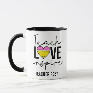 Lehre Liebe Inspirierte Personalisierte Lehrer-Tas Tasse