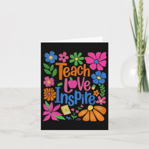 Lehre Liebe Inspirierte zurück zur Schule Karte