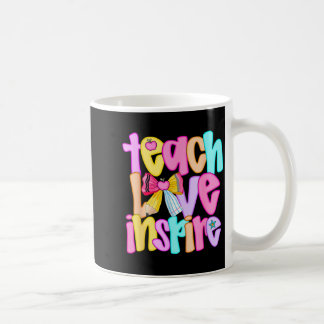 Lehre Liebe Insre Preppy Zurück zur Schule Lehrer Kaffeetasse