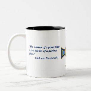 Lehre-Mann-Signal-Tasse Zweifarbige Tasse