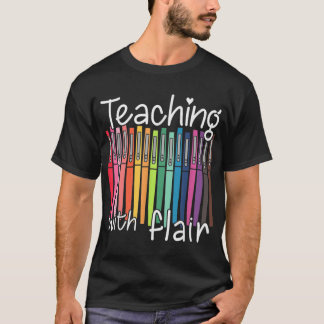 Lehre mit Flair Pen Lehrer zurück in die Schule Gi T-Shirt