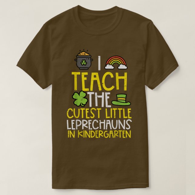 Lehre Niedlich Leprechaun Kindergarten St Patricks T-Shirt (Design vorne)