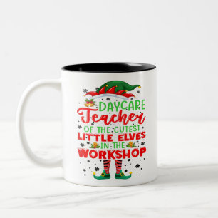 Lehre Niedlicher Elves Workshop Niedlicher Tagesbe Zweifarbige Tasse