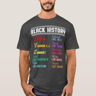 Lehre schwarze Geschichtsführer Black History Mona T-Shirt