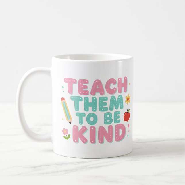 LEHRE SIE FREUNDLICH ZU SEIN KAFFEETASSE (Links)
