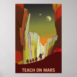 Lehre über Mars und ihre Monde Poster