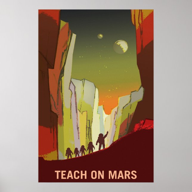 Lehre über Mars und ihre Monde Poster (Vorne)