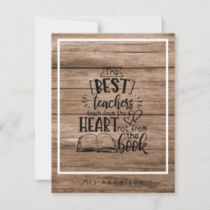 LEHRE vom HERZEN kein BUCHLEHRER, der das Geschenk