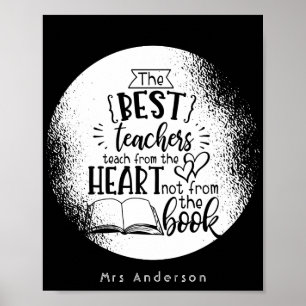 LEHRE vom HERZEN kein BUCHLEHRER, der das Geschenk Poster