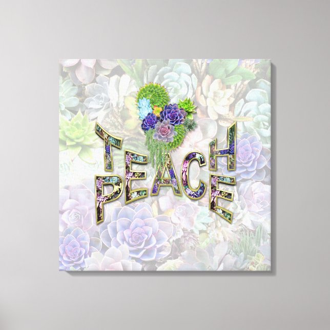 Lehre Weltfrieden Leinwanddruck (Vorderseite)