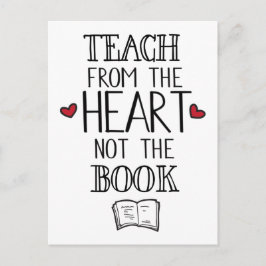 lehren aus dem Herzen nicht das Buch Lehrer Postkarte