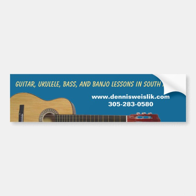 Lehren aus der Gitarre Autoaufkleber (Vorne)