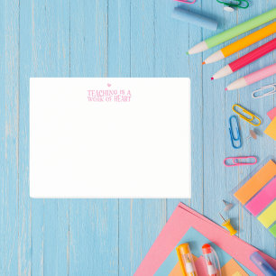 Lehren ist ein Werk des Herzens Post-it Klebezettel