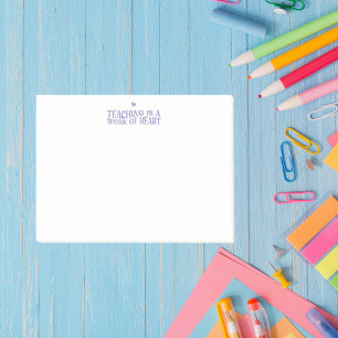 Lehren ist ein Werk des Herzens Post-it Klebezettel