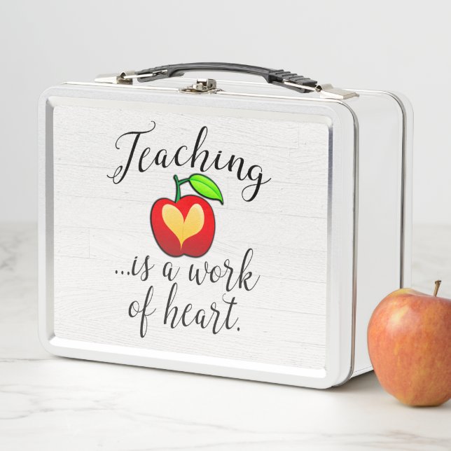 Lehren ist ein Werk des Herzlehrers Metall Lunch Box (Beispiel)
