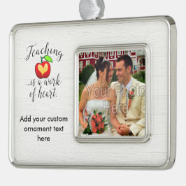 Lehren ist ein Werk des Herzlehrers Rahmen-Ornament Silber